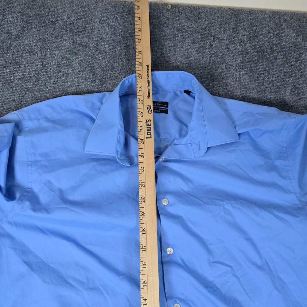 Kenneth Cole Dress Shirt Light‎ Blue Button Down Long Sleeve Menswear - Picture 6 of 13